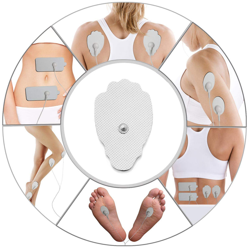 [Australia] - QUILLE TENS Electrodes - 20 TENS Unit Pads Electrode Pads Reusable Self-Adhesive Replacement Massage Pads (Snap on) - TENS/EMS Electronic Pulse Massager 