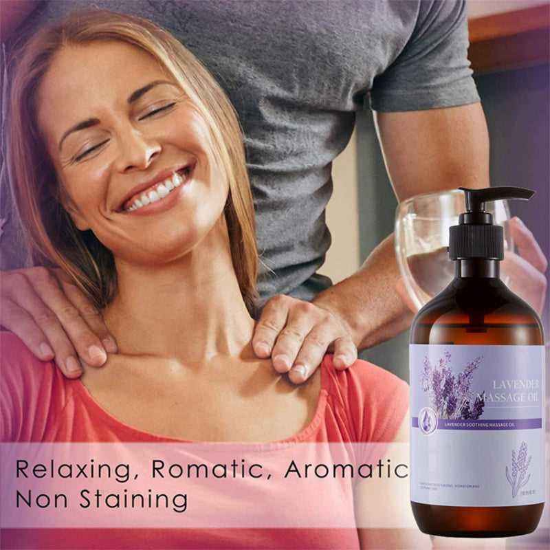 [Australia] - Massage Oil for Relaxing, Warming, Joint Pain Sensual Massage Oil Lavender Massage Oils for Massage Therapy Moisturizing Massage Oil for Men and Women (Lavender Flavor) 