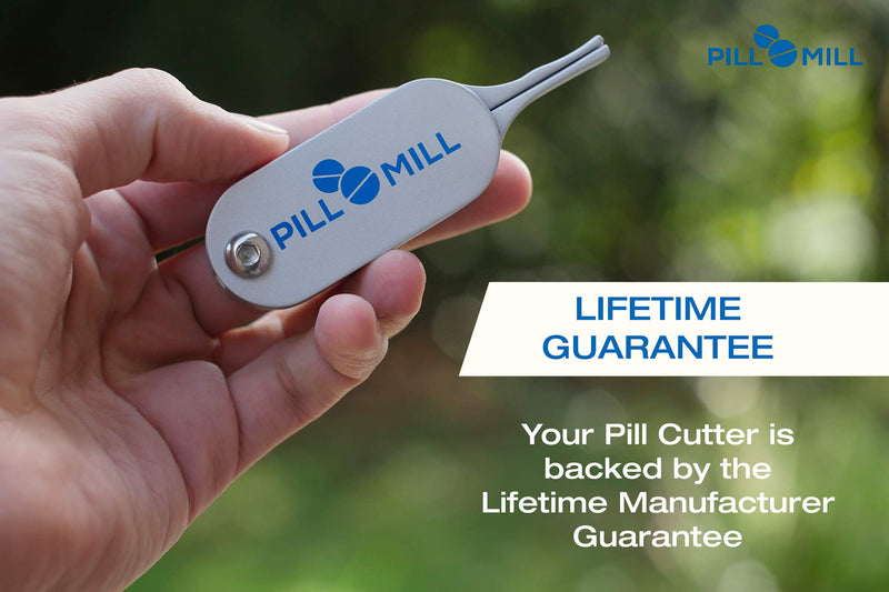 [Australia] - Pill Cutter Splitter by Pill Mill - Metal Blades That Will Never Dull - Grip Handle Helps to Cut Small or Large Pills with Ease - Light and Durable Tablet Divider - Perfect Medicine Slicer for Travel 
