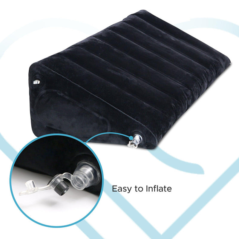[Australia] - Inflatable Love Pillow | Multifunctional Triangle Ramp Cushion for Body Positioning | Massage Pillow with Back and Head Support | PVC and Cotton Flock Material 