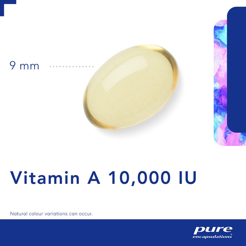 [Australia] - Pure Encapsulations - Vitamin A 10,000 IU - Supports The Maintenance of Normal Skin, Vision and Immune Function - 120 Softgel Capsules 