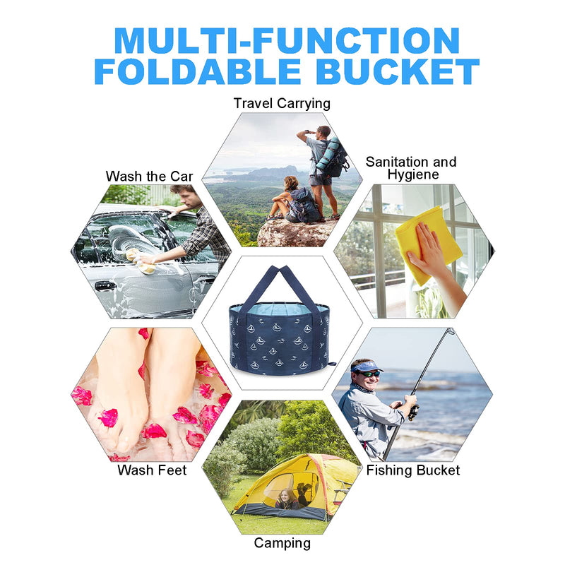 [Australia] - Collapsible Foot Bath Basin, Portable Foot Bath Spa Tub, Multifunctional Folding Water Bucket, Foot Bath Hot Spring Water Container for Soaking Feet, Washing, Outdoor, Camping 