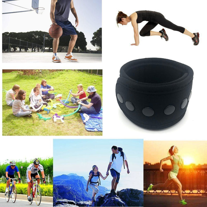 [Australia] - VIEEL Widen Arm&Ankle Running Band Wristband Band with Buckle and Mesh Pouch for Garmin & Fitbit Fitness Tracker(Tracker Not Included) (11'') 11'' 