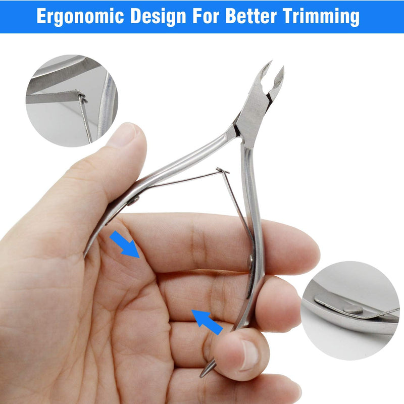 [Australia] - Cuticle Trimmer Cuticle Nippers,Professional Stainless Steel Cuticle Cutter Cuticle Remover,Pedicure Manicure Tools for Fingernails and Toenails Silver 