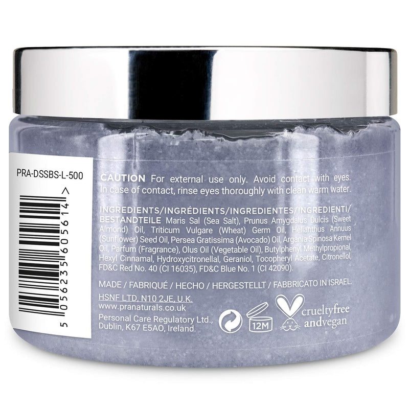 [Australia] - PraNaturals Dead Sea Salt & Lilac Body Scrub 500G ‚Äì Hydrating & Moisturising, For soft & nourished skin, Delicate floral fragrance, Rich in natural oils & minerals, No Parabens, Vegan & Cruelty Free 