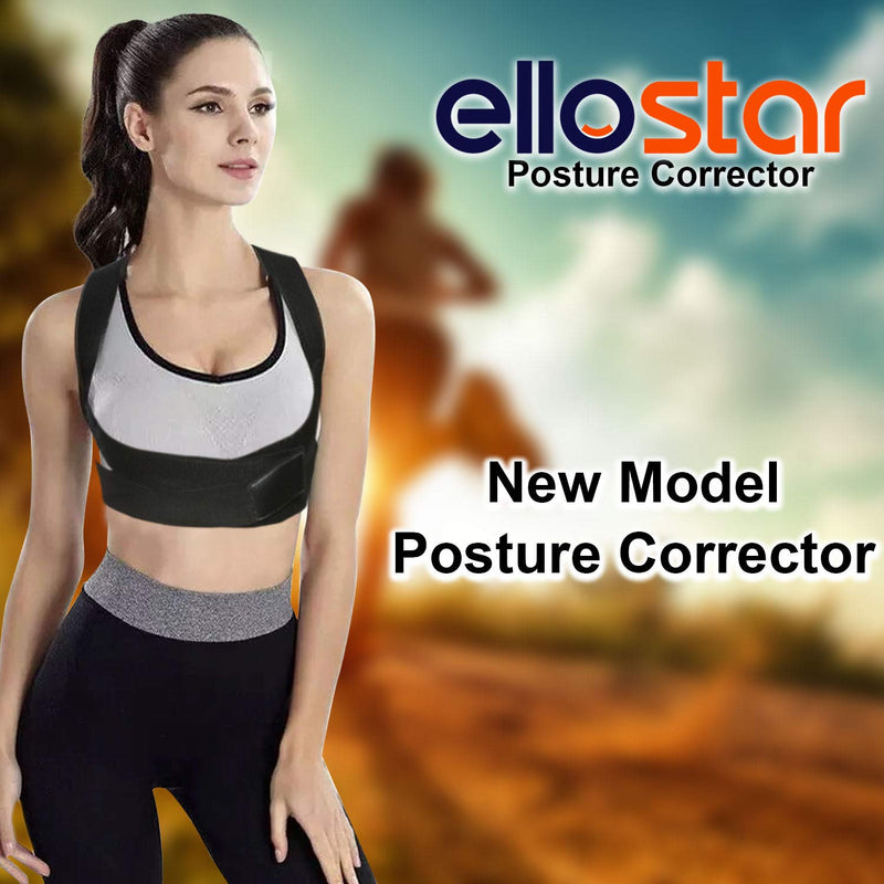 [Australia] - ellostar Back Brace Posture Corrector for Women and Men, Lumbar Shoulder and Back Straightener Posture Improvement Pain Relief (Large) Lower Chest 33 -39 Inch Large 