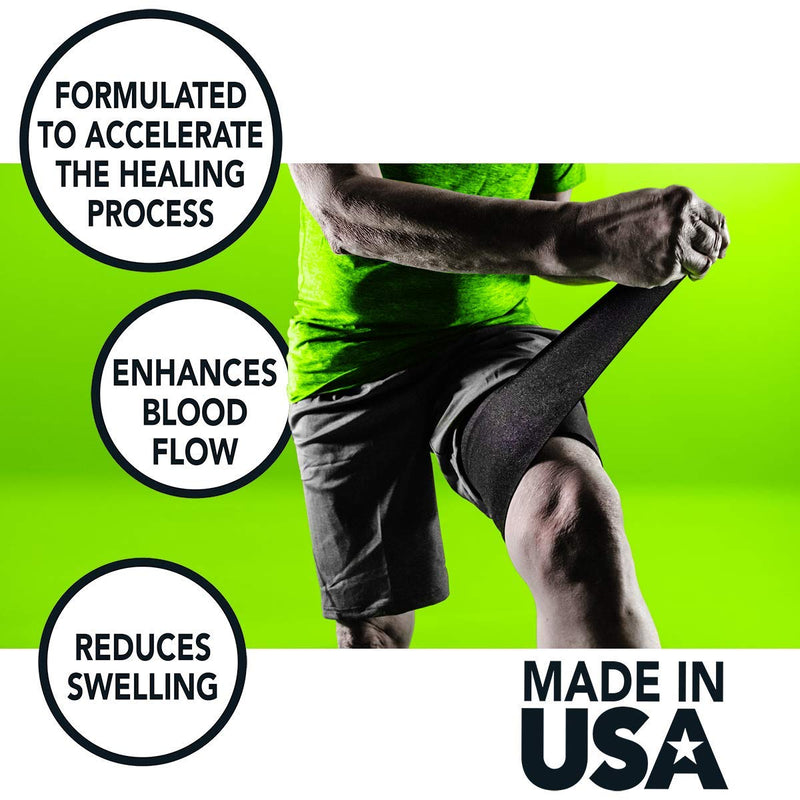 [Australia] - STRIVE Compression Therapy Wrap, 6 in X 100 in, Black, Made in The USA 6" x 100" Wrap 