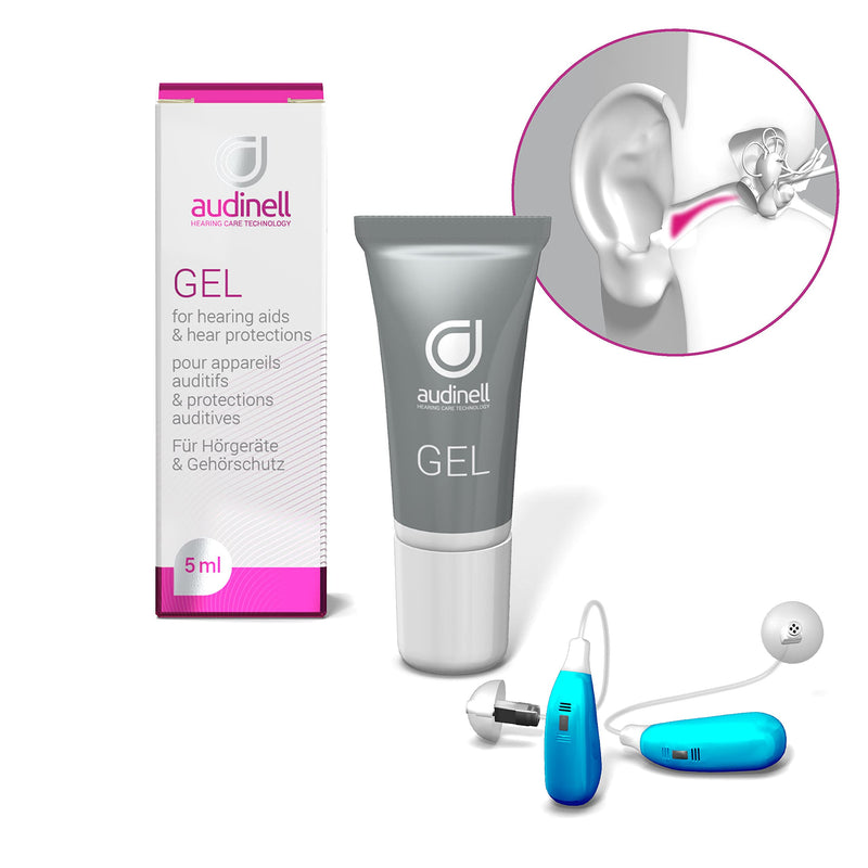 [Australia] - Audinell Ear Gel (5ml) | For Itchy Ears, Dry Skin, Rash, Eczema, Dermatitis | Naturally Hydrates, Moisturizes, Lubricates Ear Canal | Aids Insertion of Hearing Devices, Earbuds, Earplugs, Earmold 
