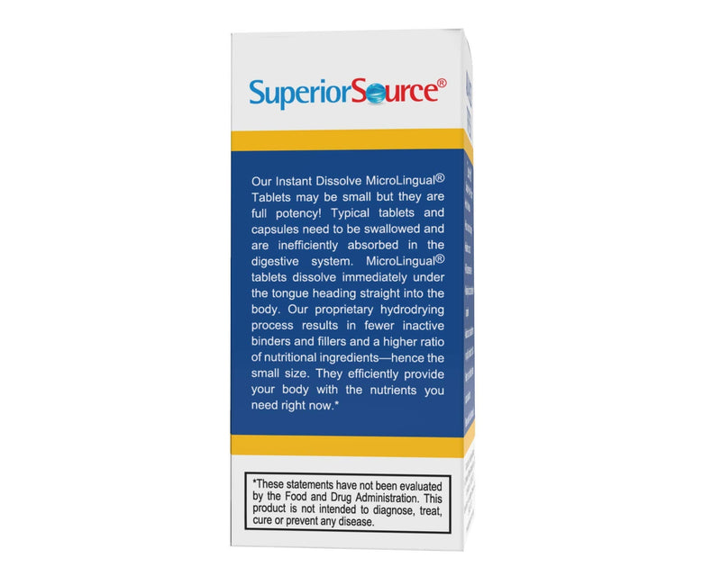 [Australia] - Superior Source Triple K, 3-in-1 Formula, MK-4 500 mcg, MK-7 50 mcg, K1 500 mcg, Quick Dissolve Sublingual Tablets, 30 Count, Healthy Bones and Arteries, Immune & Cardiovascular Support, Non-GMO 