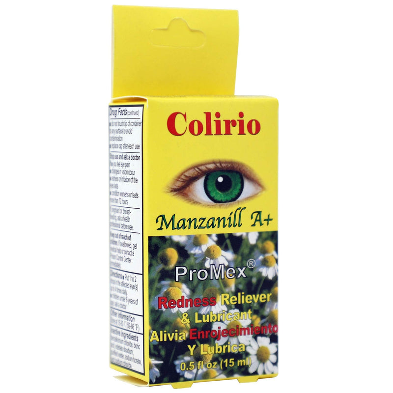 [Australia] - Colirio Manzanill A+ Eye Lubricant, Redness and Dryness Relief, 2-Pack of 0.5 FL Oz, Bottles. 