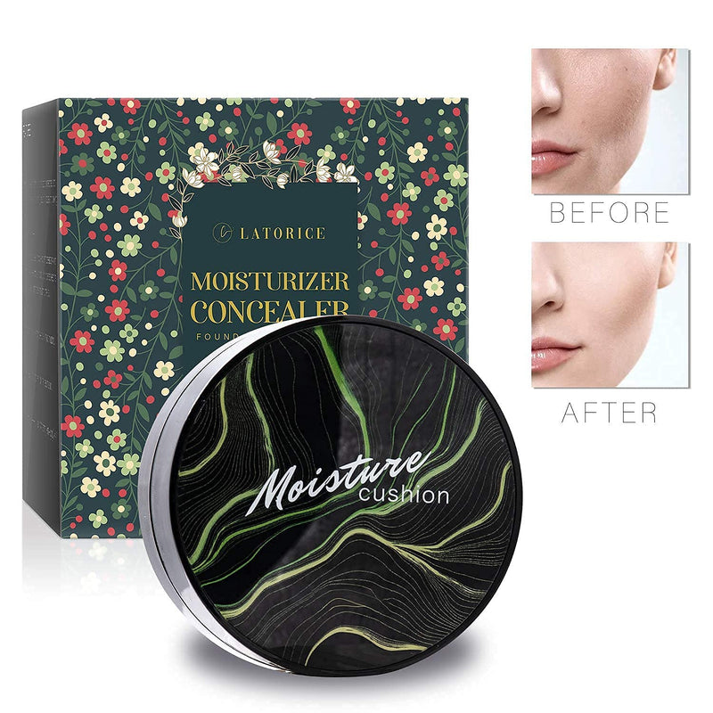 [Australia] - Mushroom Head Foundation,Air Cushion CC Cream BB Cream, Moisturizing Concealer, Bright Makeup Base Long Lasting with Mushroom Makeup Sponge, Easy to use, Package may vary 