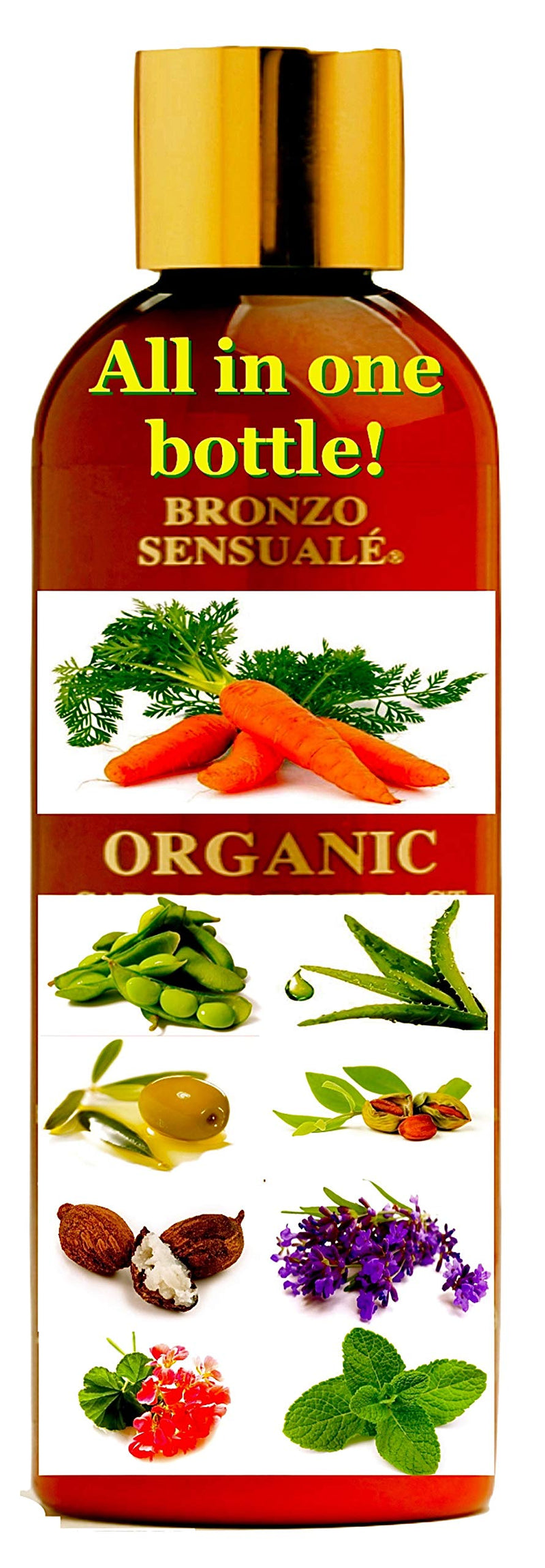 [Australia] - Bronzo Sensuale SPF 15 Sunscreen Deep Golden Tanning Organic Carrot Lotion 8.5 Ounces 