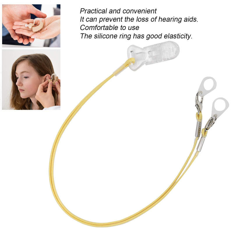 [Australia] - FILFEEL 2Pcs Hearing Aid Rope, AntiLost Clip Portable Hanging Rope Protector Ear Aids Accessories 33cm/13in 