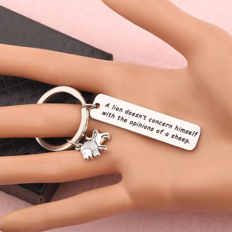 [Australia] - BAUNA A Lion Doesn't Concern Himself with The Opinions of a Sheep Tywin Lannister Inspirational Quote Game of Thrones Jewelry Gift game of thrones keychain 