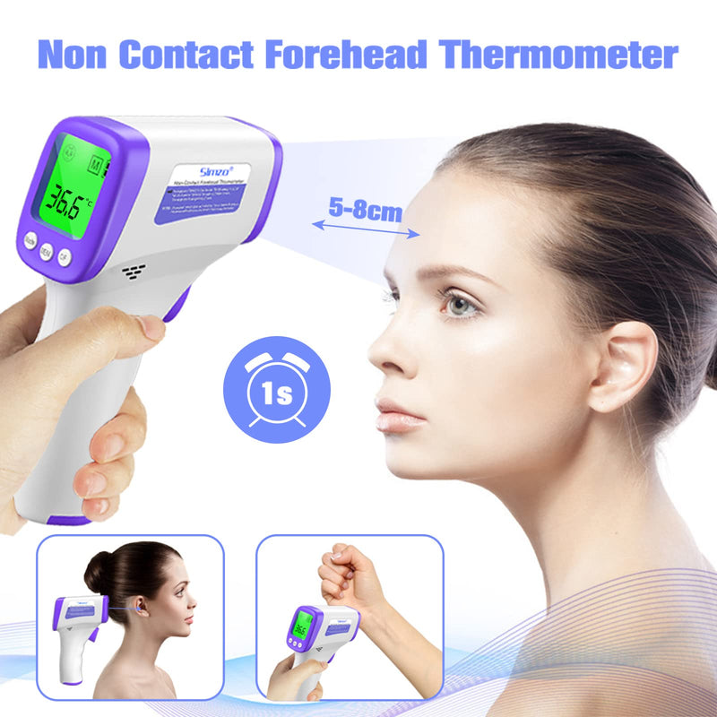 [Australia] - Forehead Thermometer for Kids and Adults, Non-contact Digital Thermometer Temperature Checker for Fever Alarm, Accurate Reading and Memory Function, LCD Display 