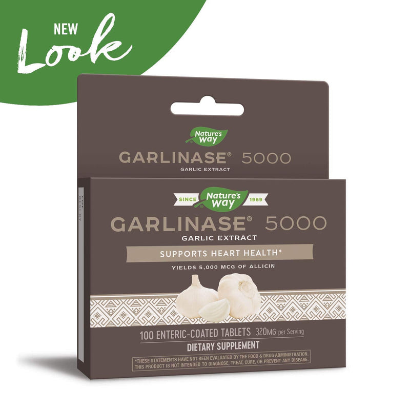 [Australia] - Nature's Way Garlinase 5000; 3.4% Garlic Extract Per Serving; 100 Enteric-Coated Tablets (Packaging May Vary) 