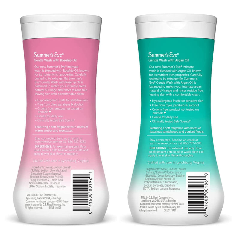 [Australia] - Summer's Eve Gentle Wash with Argan Oil with Gentle Wash with Rosehip Oil Argan Oil & Rosehip Oil Bundle 