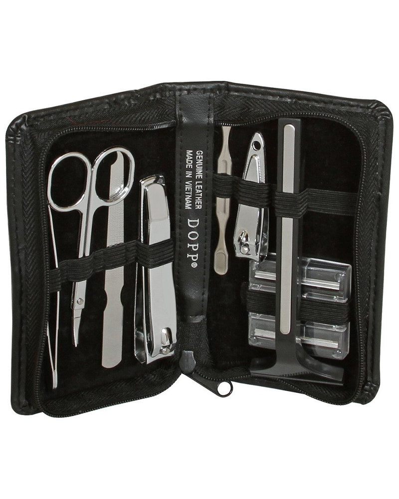 [Australia] - Dopp Mens Buxton Dopp 8-Piece Genuine Leather Manicure Set 