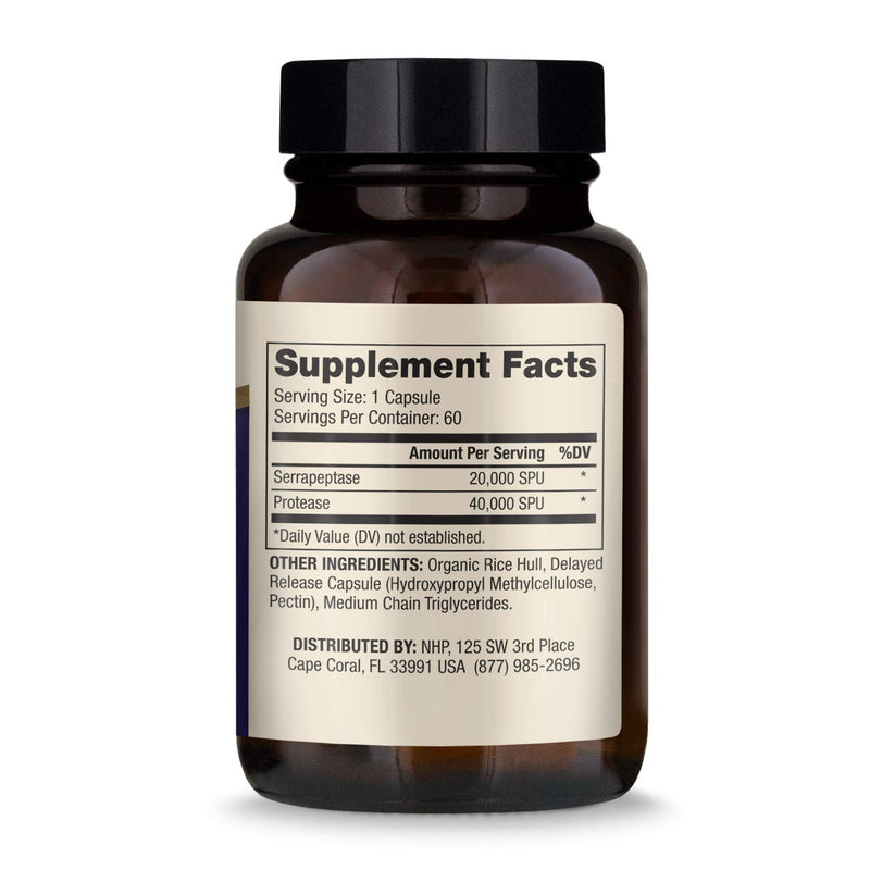 [Australia] - Dr. Mercola Serrapeptase Enzymes, 60 Servings (60 Capsules), Supports Overall Immune Health*, Non GMO, Soy Free, Gluten Free 