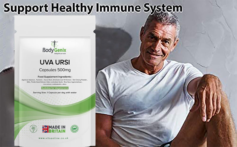 [Australia] - Bodygenix UVA Ursi | with Anti-inflammatory Properties | Supplement | Support Healthy Immune System and Urinary infections | 500mg (30) 1 Month Supply 