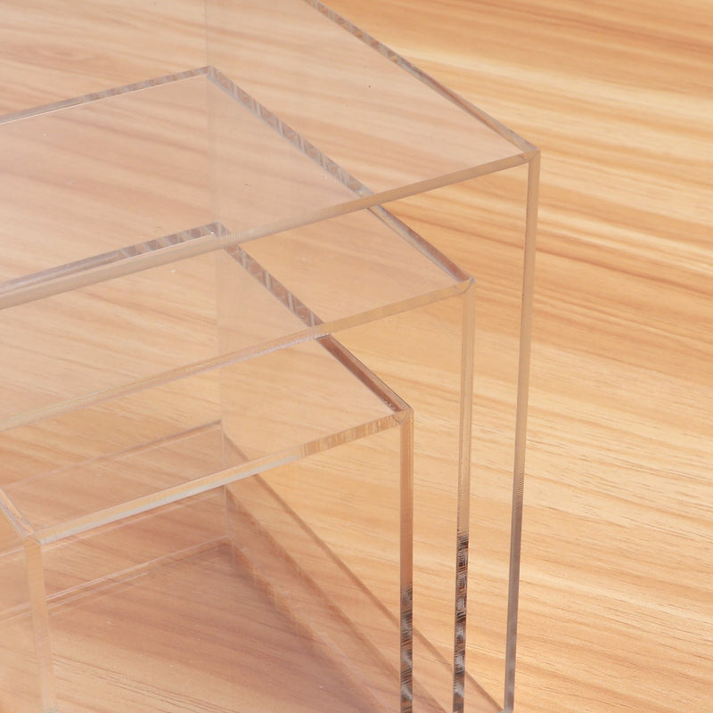 [Australia] - Cliselda Acrylic Display Box, 3x3x3&4x4x4&5x5x5 inches, 3pc, Display Boxes, Museum Box Case for Collectibles (5 Sided Acrylic Boxes) 5 Sided Acrylic Cube 