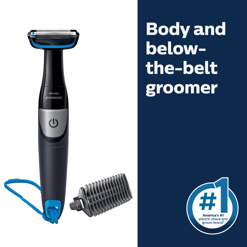 [Australia] - Philips Norelco BG1026/60, Bodygroom Series 1100, Showerproof Body Hair Trimmer and Groomer for Men 