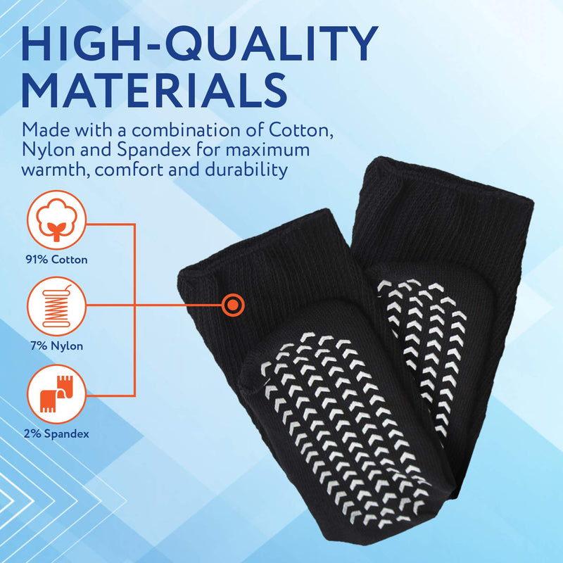 [Australia] - 2 Pairs of Super Wide Socks With Non-Skid Grips for Lymphedema - Bariatric Sock - Oversized anti-slip Sock Stretches up to 30'' Over Calf for Swollen Feet and Mens and Womens Legs - One Size Unisex 