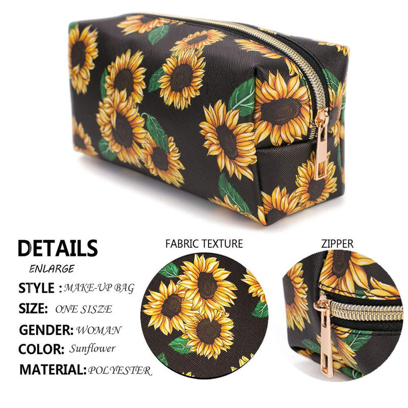 [Australia] - Makeup Bags,Travel Cosmetic Bags Brush Pouch Toiletry Wash Bag Portable Travel Make up Case for Women and Girls (Daisy) Daisy 