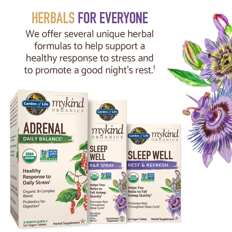 [Australia] - Garden of Life mykind Organics Sleep Well Rest & Refresh 30 Tablets, Lemon Balm, Green Tea Extract L-Theanine, Valerian Root, Chamomile, Probiotics-Organic Non-GMO Vegan Gluten Free Herbal Supplement 