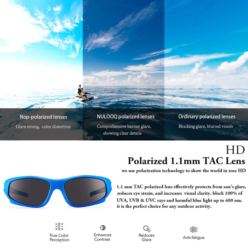 [Australia] - TR90 Unbreakable Flexible Polarized Sports Sunglasses for Kids Boys & Girls with Glasses Strap Age 3-10 A1* (Blue/Dark Blue + Dark Blue/Orange + Pink/Green) - 3 Pack 50 Millimeters 