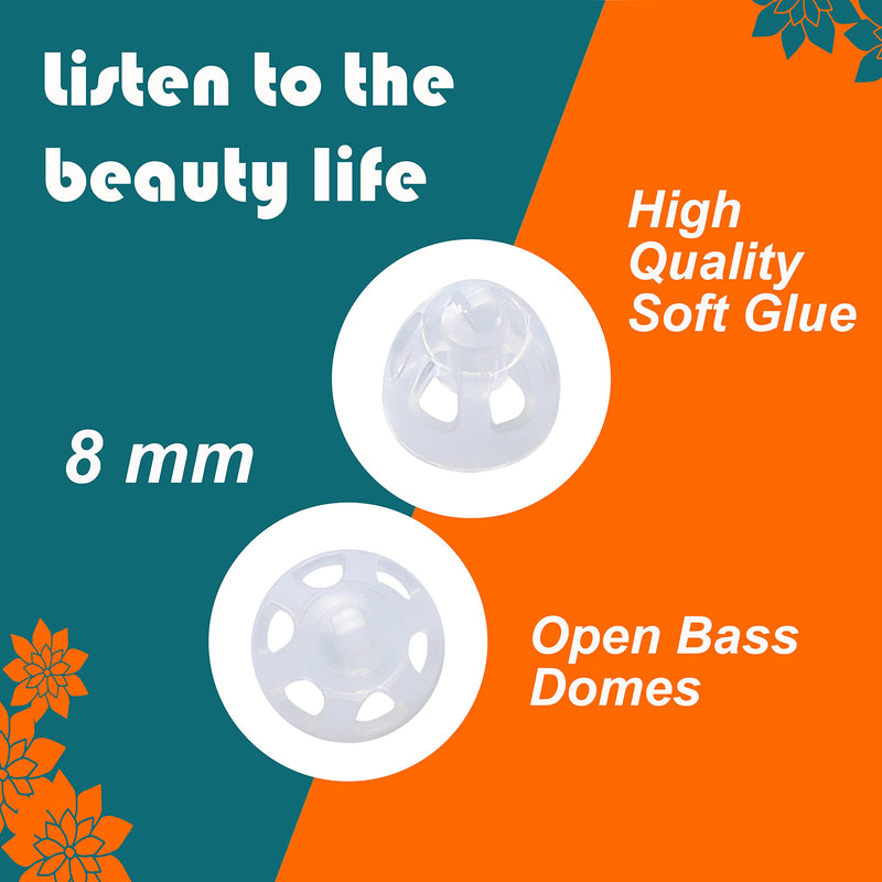 [Australia] - Hearing Aid Domes for Oticon Replacements,Oticon Minifit Open Domes (8 mm/2 Pack）,Universal Domes for Oticon Hearing Aid Supplies 