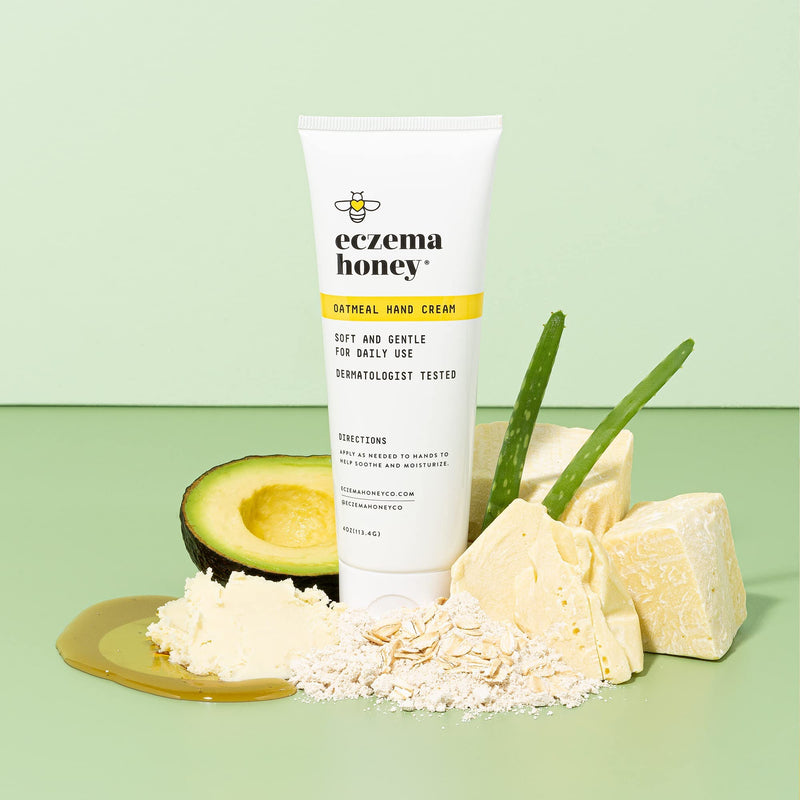 [Australia] - Eczema Honey Oatmeal Hand Cream for Sensitive Skin- Soothes and Provides Instant Nourishment, Fast Absorbing with Colloidal Oatmeal and Restorative Oils Cruelty Free Eczema Relief (4oz) 