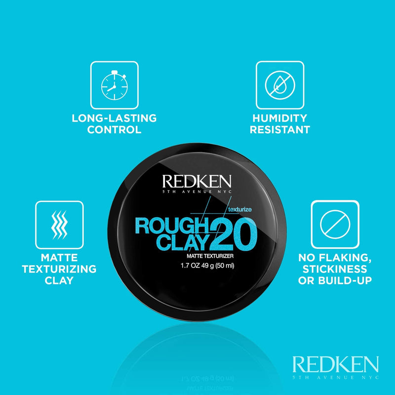 [Australia] - REDKEN | Rough Clay 20 | Matte Texturiser | For a Strong Hold and Matte Finish | 50ml 