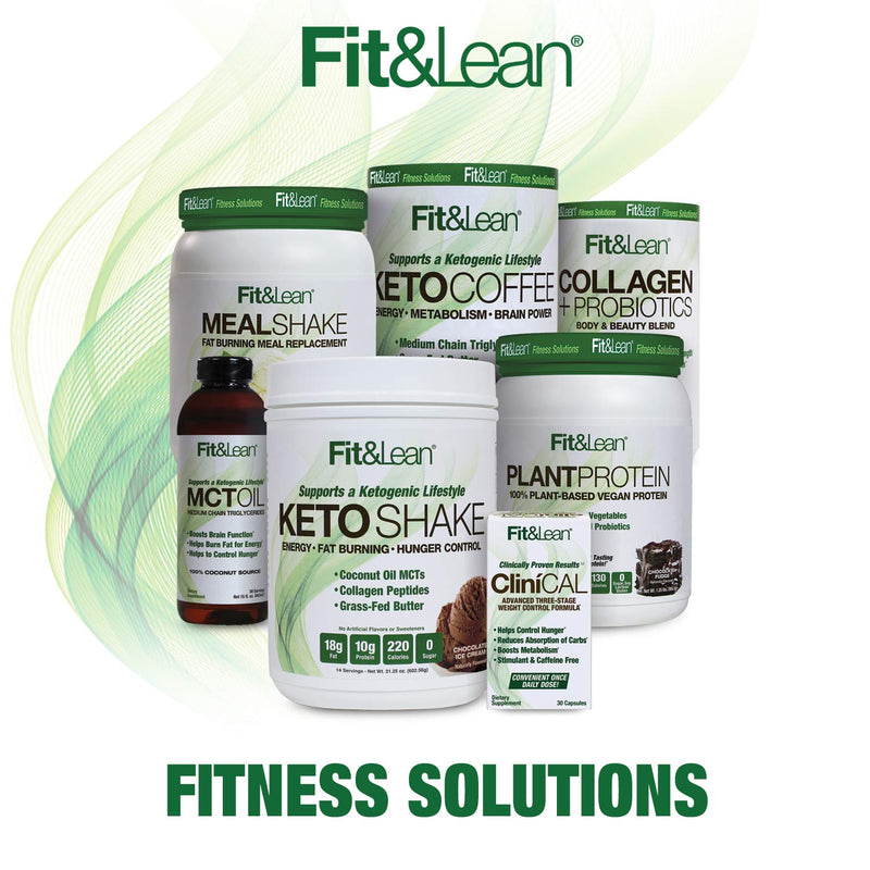 [Australia] - Fit & Lean Meal Shake Fat Burning Meal Replacement with Protein, Fiber, Probiotics and Organic Fruits & Vegetables and Green Tea for Weight Loss, 1lb, Chocolate, 10 Servings Per Container 1 Pound (Pack of 1) 