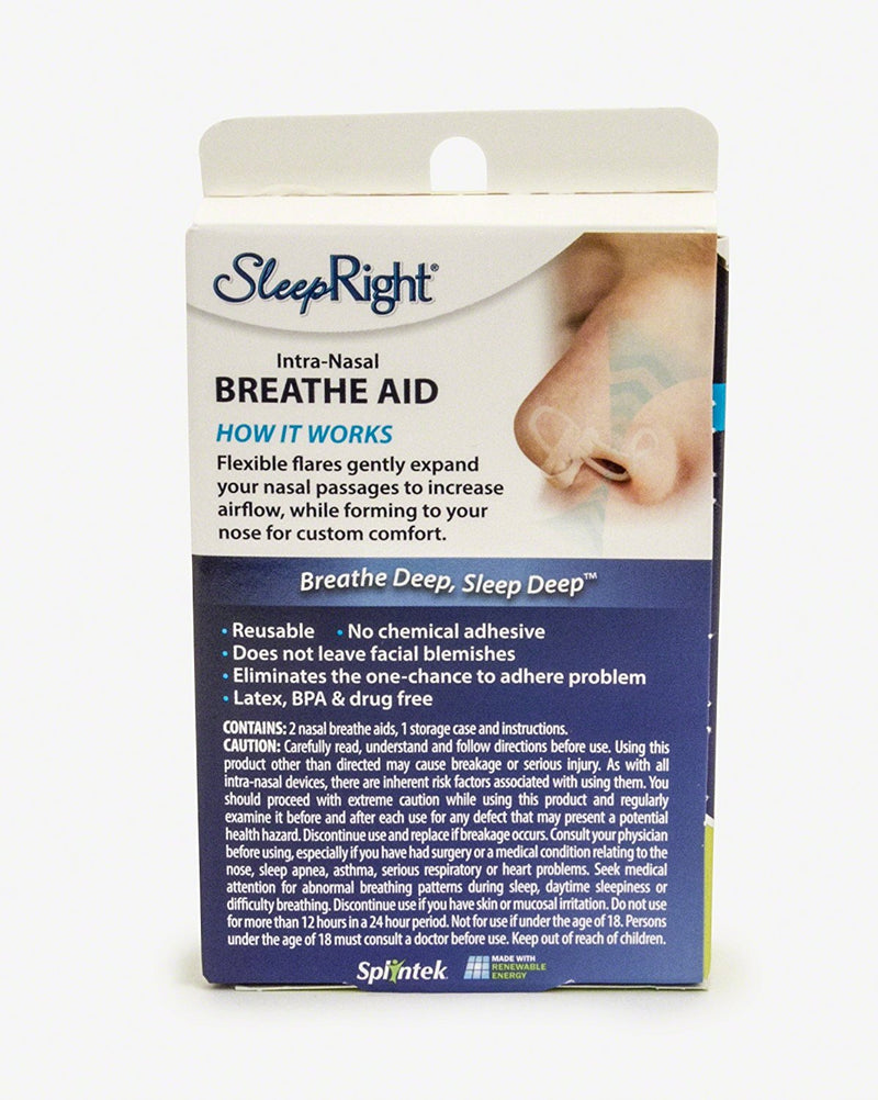 [Australia] - SleepRight Intra-Nasal Breathe Aid - Breathing Aids for Sleep - Nasal Dilator - 30 Day Supply 