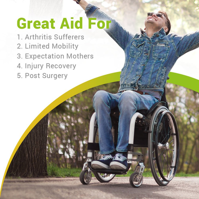 [Australia] - BodyHealt Flexible Sock Aid Tool - Deluxe Dressing Aid for Elderly, Disabled & Diabetic. Pants Assist for Pregnancy - Socks helper with Long Handles - Pulling Assist Device for compression stockings 1 Count (Pack of 1) 