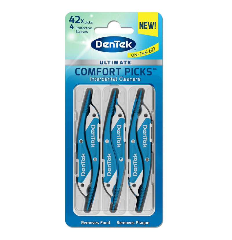 [Australia] - DenTek On-The-Go Ultimate Comfort Picks, Dual Action Interdental cleaners for cleaning between teeth 126 Picks 