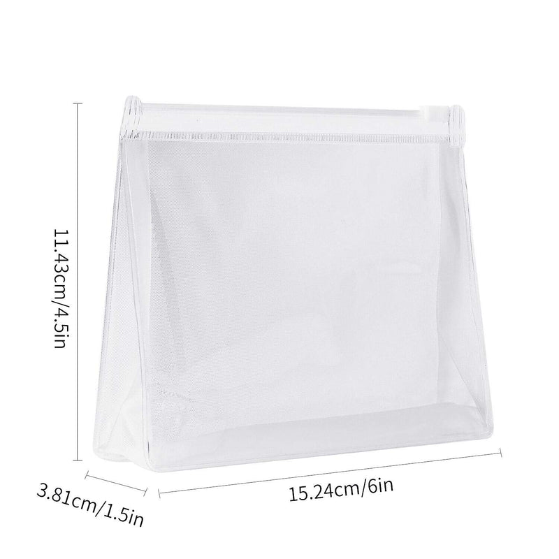 [Australia] - 15 Pcs Mini Small PVC Transparent Plastic Cosmetic Organizer Bag Pouch With Zipper Closure for Vacation Travel, Bathroom and Organizing Waterproof Makeup Bag 