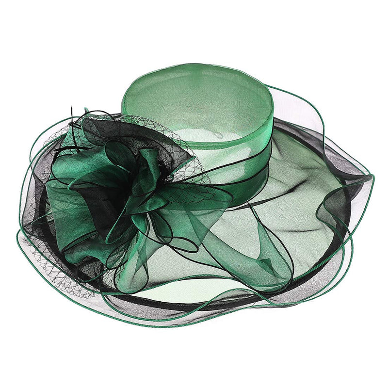 [Australia] - Women's Organza Church Derby Fascinator Cap Kentucky Tea Party Wedding Hat 11a-geen 