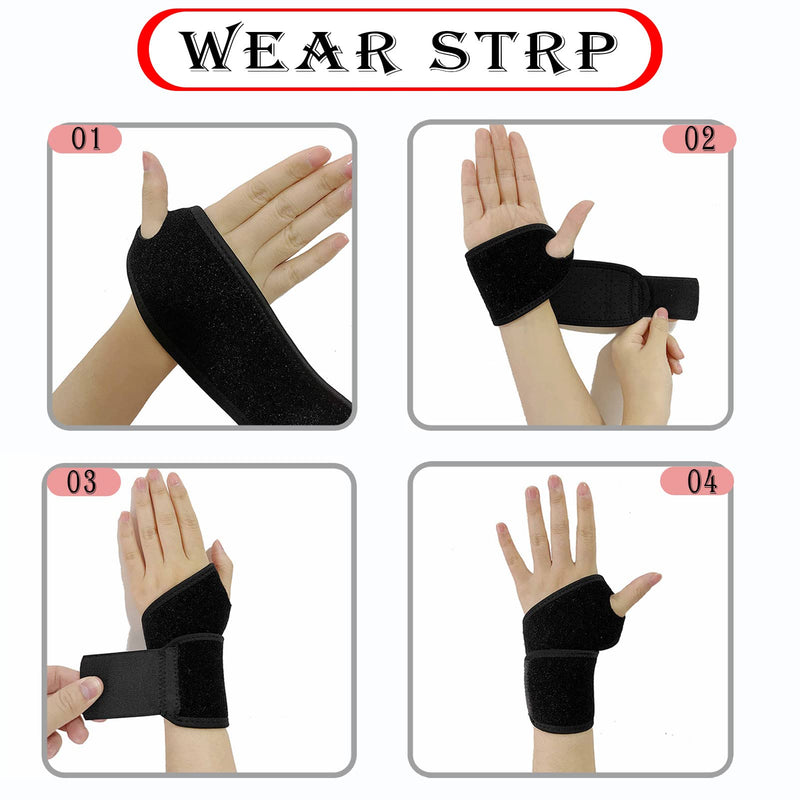 [Australia] - Wrist Brace Wrist Wraps Carpal Tunnel Wrist Brace, Adjustable Wrist Strap Wrist Brace Compression Wrist support for Sports Protecting/Tendonitis Pain Relief/Carpal Tunnel/Arthritis-Right & Left 