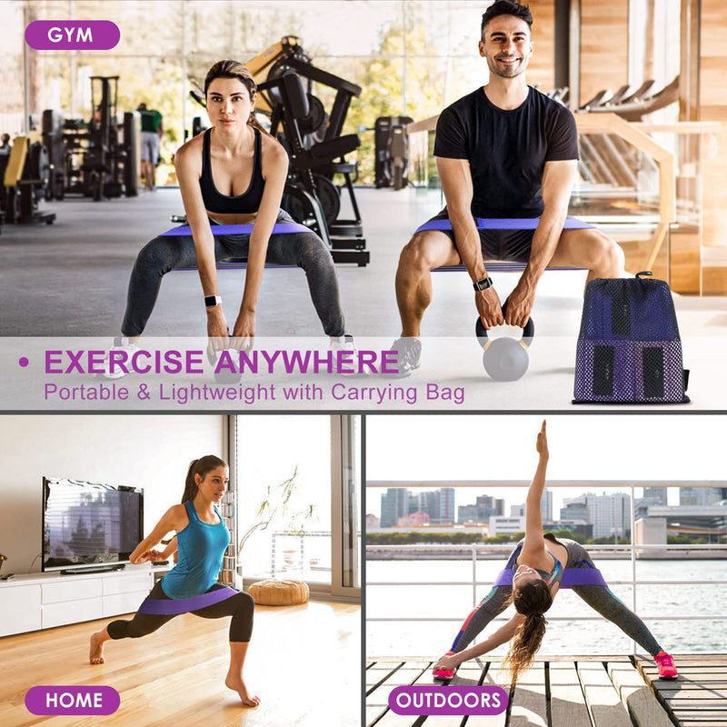 [Australia] - Veik Fabric Resistance Bands, Exercise Band [Set of 3] Workout Fitness Bands for Hips & Glutes, Non-Slip Booty Bands for Women / Men / Beginners / Athletes Strength Training,Yoga,Pilate,Fitness 