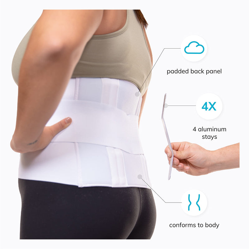 [Australia] - BraceAbility Plus Size 4XL Bariatric Back Brace - XXXXL Big and Tall Lumbar Support Girdle for Obesity Lower Back Pain in Extra Large, Heavy or Overweight Men and Women (Fits 61"-67") 