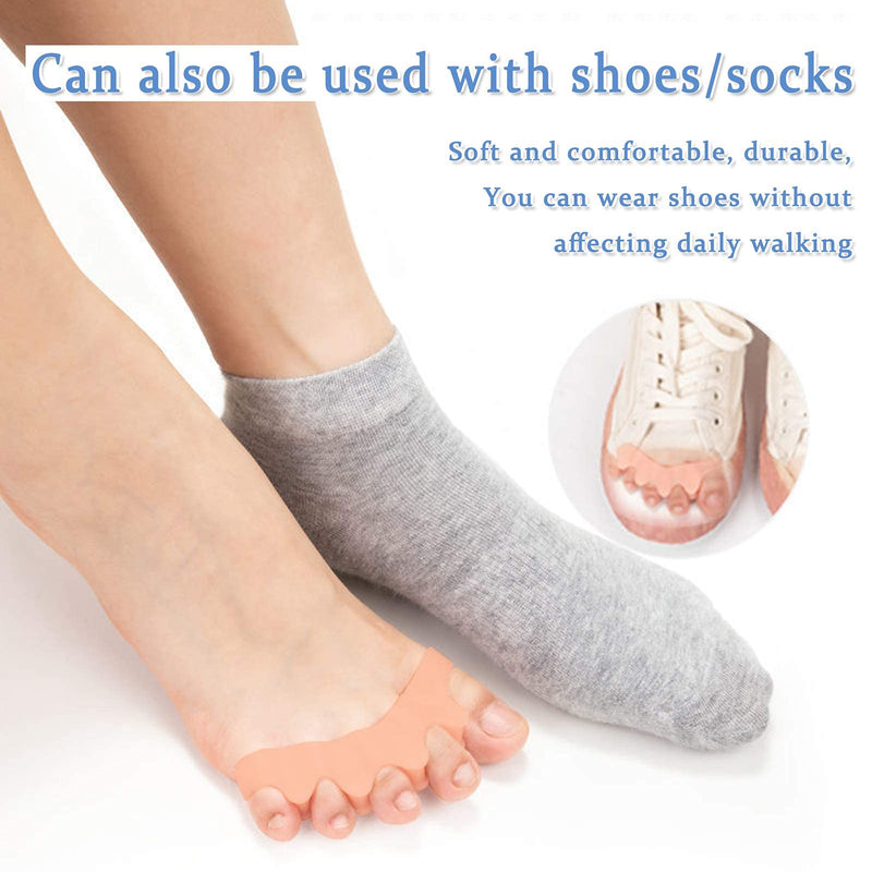 [Australia] - ERSANLI Foot Care Toe Separator / Bonny Separator. Can Relieve Pain, Repair Bunions, Hammer Toes, Overlap Toes, Toe Stretchers, Separate, Protect And Relax Toes (Unisex, Beige, 2 Pcs) 