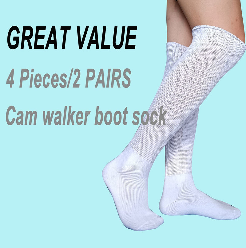 [Australia] - 2 Pairs Replacement Sock for Air cast Walking Boot Walker Brace - Air Cam Walkers Fracture Boot Orthopedics Socks Cast Boot Sock 2 Pairs 