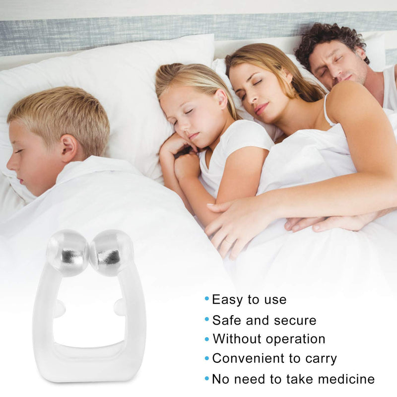 [Australia] - 3 Pack Anti Snore Devices, Silicone Magnetic Anti Snore Clips, Anti Snore Clip Device, Nasal Dilator Snoring with Magnets for Promotes Breathing and Sleep White 3 Pack 