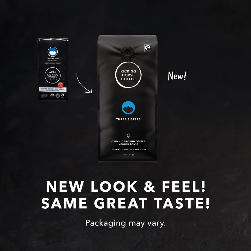 [Australia] - Three Sisters, Kicking Horse Coffee, Medium Roast, Ground, 10 oz - Certified Organic, Fairtrade, Kosher Coffee 