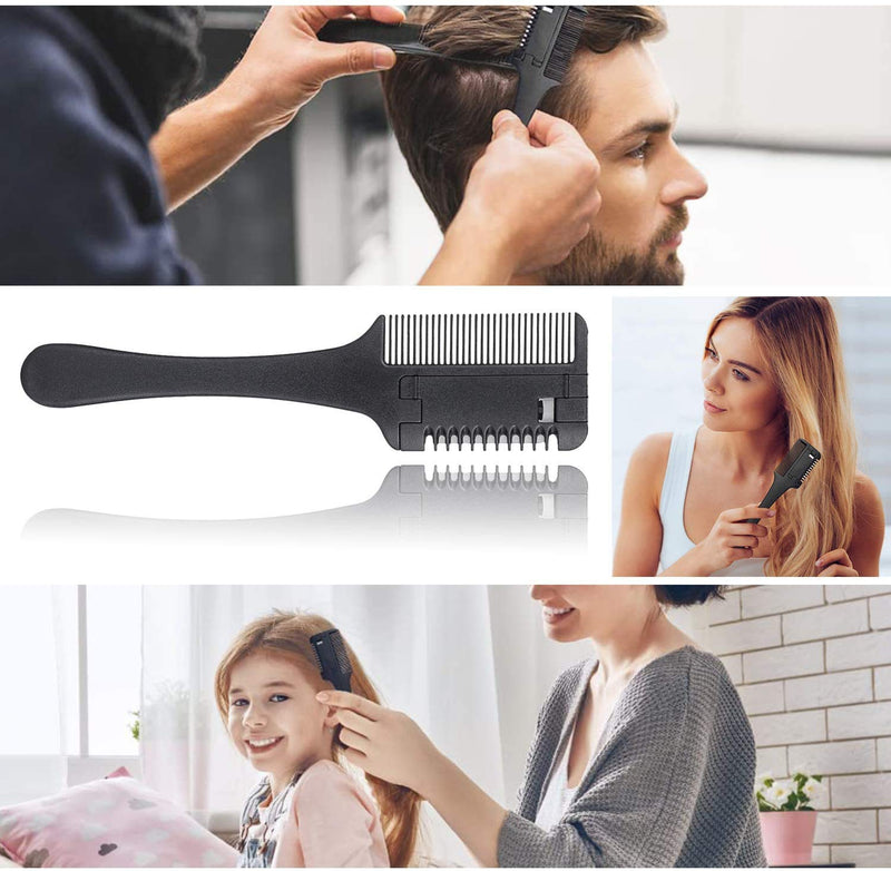 [Australia] - Hair Cutter Comb,Etercycle Hair Thinner Razor Comb with extra 10 Pcs Replacement Razors, Hair Thinning Comb Slim Hair Cutting Trimming Comb Tool for Thin & Thick Hair (1 Pack) 1 Pack 