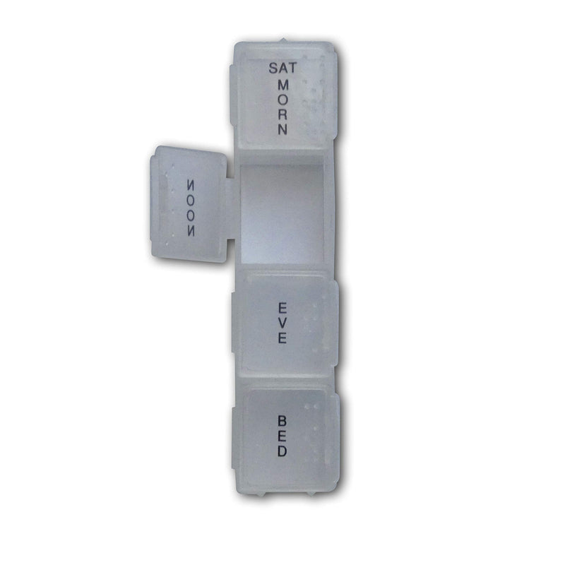 [Australia] - Pill Box Weekly Organiser - 7 Day 4 Times Daily – 28 Compartments - Dosette Medicine Container –- by Life Healthcare 