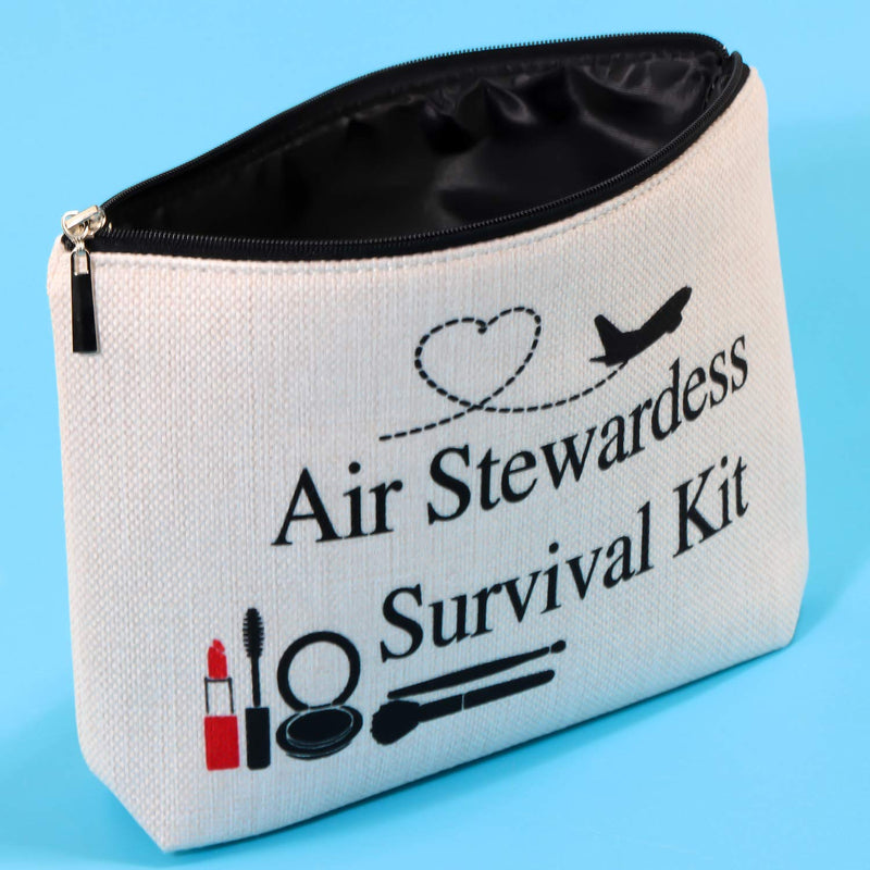 [Australia] - G2TUP Flight Attendant Gifts Stewardess Aviation Make Up Pouch Air Stewardess Survival Kit Travel Bag Flight School Graduation Gift (Stewardess) 