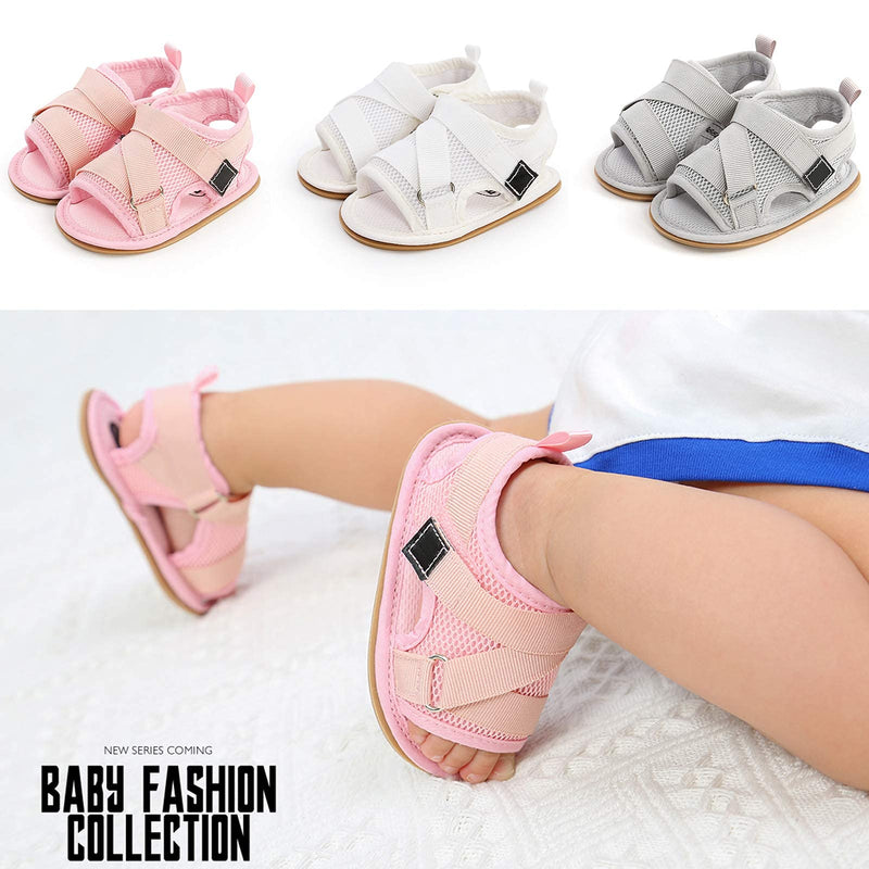 [Australia] - Infant Baby Girls Boys Summer Sandals Premium Unisex Non Slip Rubber Soft Sole Breathable Toddler First Walker Outdoor Beach Shoes 0-6 Months Infant 1-black 